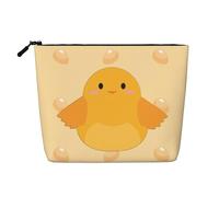 SamLng Organizer versatile per articoli da toeletta con pulcino dei cartoni animati, trousse in canapa finta, borsa per cosmetici riutilizzabile con sacchetto con cerniera, nero, Taglia unica