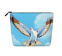 SamLng Seagulls in flight Organizer versatile per articoli da toeletta - Borsa per trucchi in canapa finta - Borsa cosmetica riutilizzabile con astuccio con cerniera, nero, Taglia unica