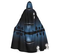 SamLng Spaceship at night - Mantello con cappuccio per adulti, comodo e resistente, per Halloween, Pasqua, Carnevale, Natale