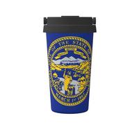 SamLng Tazza da caffè isolata con bandiera del Nebraska, con manico, bicchiere da viaggio ad alta capacità per casa, ufficio e in viaggio