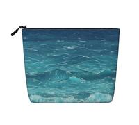 SamLng The Deep Blue Sea Organizer versatile per articoli da toeletta - Borsa per trucchi in canapa finta - Borsa cosmetica riutilizzabile con sacchetto con cerniera, nero, Taglia unica