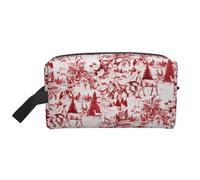 SamLng Trousse da viaggio con stampa di animali selvatici con orso, cervo, trousse per trucchi per uomini e donne, organizer portatile per uso quotidiano, bianco, taglia unica, bianco, Taglia unica
