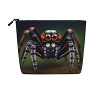 SamLng Trousse in canapa finta con ragni tropicali della foresta pluviale, borsa per cosmetici riutilizzabile con astuccio con cerniera, nero, Taglia unica