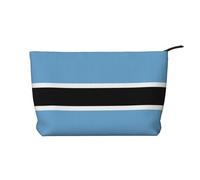 SamLng Trousse in velluto a coste Bandiera del Botswana - Organizer per cosmetici e articoli da toeletta con cerniera - Pratica custodia per trucco da donna