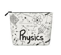 SamLng Trousse multiuso con stampa fisica, borsa per trucchi in canapa artificiale, borsa cosmetica riutilizzabile con tasca con cerniera, nero, taglia unica, Nero , taglia unica