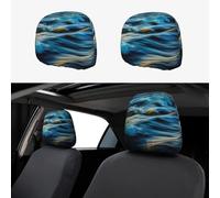 SamLng Universal Dawn Ocean Waves, copri poggiatesta per auto, 2 pezzi, protezione per furgoni, SUV, camion, migliora la tua esperienza di guida