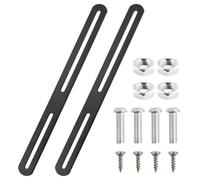 Samlonge 2 Set di Fissaggio per Cassetta Postale per Recinzione,275x24mm Fissaggio per Cassetta Postale Acciaio inossidabile e otto viti per Fissare le Cassette Postali a Cancelli o Recinzioni(Nero)