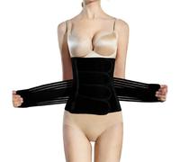Samlonge Pancera Post Parto Cintura, Fascia Post-Operatoria, 4 Patch Cintura Addominale Regolabile e Traspirante Donna, Cintura per Pancia Piatta per Recupero Postparto