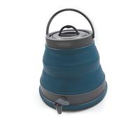 SAMMART Portabagno portatile da 12,5 l, contenitore per acqua pieghevole, cubo di emergenza, per campeggio, escursionismo, arrampicata, zaino in spalla (blu scuro)