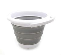 SAMMART - Secchio pieghevole in plastica da 5 l, contenitore rotondo pieghevole, portatile, per la pesca, salvaspazio 5L Round N-5923 C