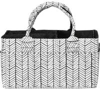 Sammy & Lou Organizer per pannolini, borsa tote pieghevole con manici, organizer per pannolini, salviette e articoli per il cambio del bambino, cestino in feltro per auto, scrivania, cameretta (spina