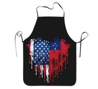 Samoa America Hearts Samoans Flag Unisex Grembiule Regolabile Grembiule da Cucina Impermeabile Grembiuli da Barbecue per Lavoro Bar Caffetteria