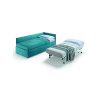 Samoa Letto singolo TWICE ANGOLO imbottito con rete da H. 71 cm