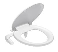 SAMODRA Set di tavolette per bidet con chiusura ammortizzata, sistema a doppio ugello non elettrico, a sgancio rapido per una facile installazione e pulizia (sedile rotondo e bidet)