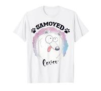 Samoiedo Cane Mamma Samoiedo Papà Kawaii Cane Scarabocchi Samoiedo Maglietta