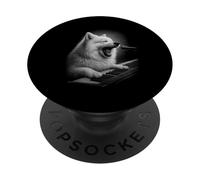 Samoiedo tastiera suonatrice pianoforte amante dei cani PopSockets PopGrip Adesivo