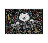 Samoieds, puzzle con scritta "Congrats Grad Congrats Grad Jigsaw Puzzles for Adults 300 Pezzi, Cucciolo di Laurea Puzzle in Legno Stampati el 2026, Decorazioni per la Casa Intrattenimento