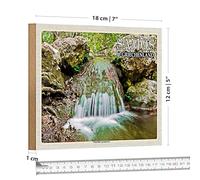 SAMOS | Grecia | Cascate di Karlovasi | Targa in legno | 18 cm x 12 cm