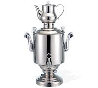 Samovar Beem Katharina III - Bollitore per Te ed Acqua Serbatoio 15.0 litri Teiera da 2.0 litri in Acciaio Lucido