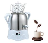 Samovar, bollitore elettrico per tè turco, 2000 W, bollitore per acqua calda, bollitore in acciaio inox da 3 litri e teiera in ceramica da 1 l, per caffè e tè alle erbe
