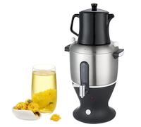 Samovar Elettrico Per Tè 5,5l - Macchina Per Tè Turca Da 1500w, Doppia Pentola In Acciaio Inox Con Infusore E Funzione Mantieni Caldo Per Tè Nero E Caffè
