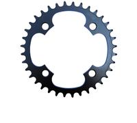 Samox Corona eBike Narrow Wide 38T BCD 104mm in Alluminio per Bosch e Brose Nero