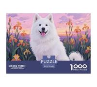 Samoyed 1000Pezzi Puzzle Immagine Dipinta Cute Dog Divertimento Idea Regalo Uomo E Donna A Partire Dai 12 Anni70x50cm/1000pcs