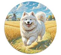 Samoyed Dog 1000 Pieces Jigsaw Puzzles For Adults Family Challenge Toys Stress Relieving Entertainment Exercise The Memory of The Brain for Adults And Kids, Age 12 Years Up 1000pcs (67.5x67.5cm)