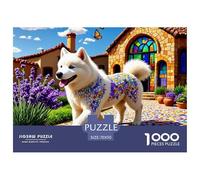 Samoyed Puzzle Da 1000 Pezzi Per Adulti E Ragazzi Pet Dog Jigsaw Gigante Multicolore Moderno Educativi Compleanno Travel Gift Qualità Premium 70x50cm/1000pcs
