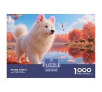 Samoyed Puzzle Da 1000 Pezzi Per Gli Adulti Pet Dog Jigsaw Multicolore Moderno Educativi Regalo Amore E Amico Stampa Di Alta Qualità 70x50cm/1000pcs