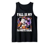 Samoyed Witch Dog Halloween And Fall Is My Favorite Color Canotta