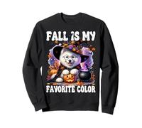 Samoyed Witch Dog Halloween And Fall Is My Favorite Color Felpa