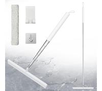 Sampoes Tergivetro per Doccia, Spatola per Doccia, Tira Acqua da Doccia Estensibile 30-120cm, Pulisci Vetri Porte e Finestre con Gancio, Tergivetro Doccia Silicone per Bagno