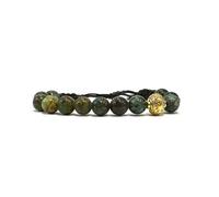 Samsara Bracciale Tibetano Buddista con Turchese Africano, Lunghezza Regolabile, Gioiello Ispirato alla Tradizione Spirituale con Filo in Cotone Cerato Resistente, Accessorio Unisex Artigianale