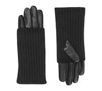 Samsøe Samsøe - Guanti in pelle con polsino lungo a coste - - Accessories - Donna - Nero - S