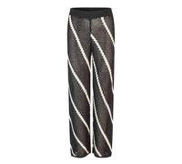 Samsøe Samsøe - Pantaloni a gamba dritta in maglia a righe - - Trousers - Donna - Nero - XS