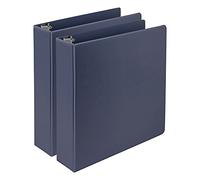 Samsill - Anello a D resistente a base vegetale, 5 cm, prodotto negli Stati Uniti, ecologico, certificato USDA Biobased, confezione da 2, blu indaco