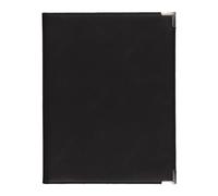 Samsill Classic Collection Business portfolio/Resume, con angoli in ottone, foderato Letter size writing Pad, nero Pagine bianche Black