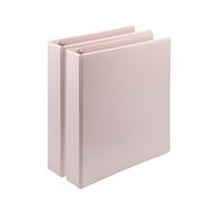 Samsill Earth's Choice, raccoglitore ad anello a D da 3,8 cm, resistente, confezione da 2, certificato USDA, ecologico, rosa