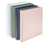 Samsill Earth's Choice, raccoglitore con anelli a D da 2,5 cm, confezione da 4, certificato USDA, ecologico, assortimento Boho