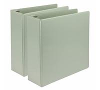 Samsill Earth's Choice, raccoglitore con anello a D da 7,6 cm, confezione da 2, certificato USDA, ecologico, verde salvia