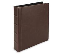 Samsill Raccoglitore a 3 anelli con copertina rigida, stile vintage, professionale, 3,8 cm, colore: marrone scuro (senza cerniera, formato lettera)