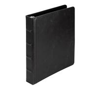 Samsill Raccoglitore professionale vintage da 2,5 cm a 3 anelli, contiene fogli da 21,6 x 27,9 cm e protezioni per fogli/raccoglitore/raccoglitore per libri/look and feel in pelle nera anticata