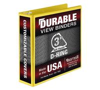 Samsill Raccoglitore resistente da 7,6 cm, prodotto negli Stati Uniti, raccoglitore ad anelli a D, in truciolato riciclato al 100% FSC, giallo