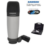 SAMSON C01 MICROFONO A CONDENSATORE CARDIOIDE DA HOME STUDIO CO 1 + CAVO XLR 3mt