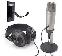 Samson C01U Pro Podcast - Set con microfono a condensatore USB + supporto da parete per cuffie Keepdrum