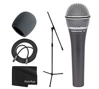 SAMSON Q8x Dynamic Supercardiod - Microfono palmare in schiuma, con base treppiede, cavo microfono, panno