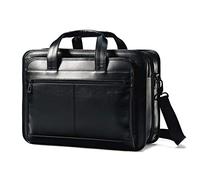 Samsonite Cartella espandibile in pelle 43,2 cm, nero, 17", Cartella espandibile in pelle