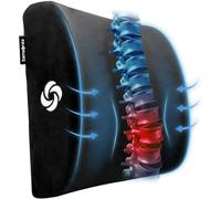 Samsonite, Cuscino di supporto lombare in peluche di alta qualità per sedia, eleva la zona di comfort della parte bassa della schiena, 100% puro memory foam, perfetto per auto o ufficio, si adatta