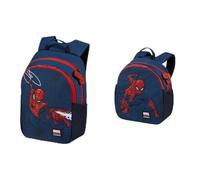 Samsonite Disney Ultimate - Zaino per bambini S, 26,5 cm, 6 L & Valigia per bambini, 45 cm, 23,5 L - Set da viaggio Spider-Man Web